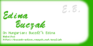 edina buczak business card